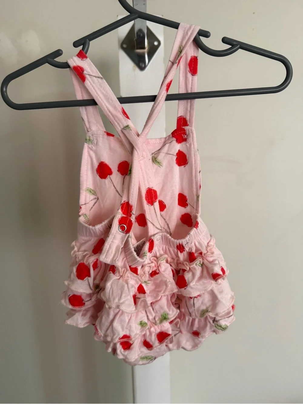 Mulberry Bamboo Cherry Ruffle Butt Romper